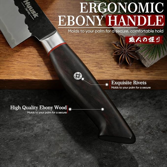 Huusk Santoku Japanese Chef Knife - Image 3