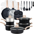 NEWBULIG 25-Piece Nonstick Cookware Set, Granite Pots and Pans by NEWBULIG
