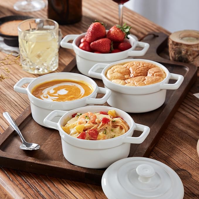 Lareina Mini Cocotte - 12oz Ceramic Casserole Dishes - Kitchen Casserole Sets - - Image 8