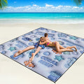 WIWIGO Beach Blanket Waterproof Sandproof Beach Mat 79" X 83"/10'x9'for 2-8 by WIWIGO