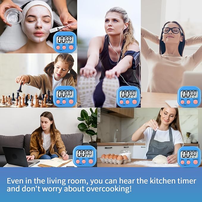 4 Pack Digital Kitchen Timer Magnetic Digital Timer - Image 7