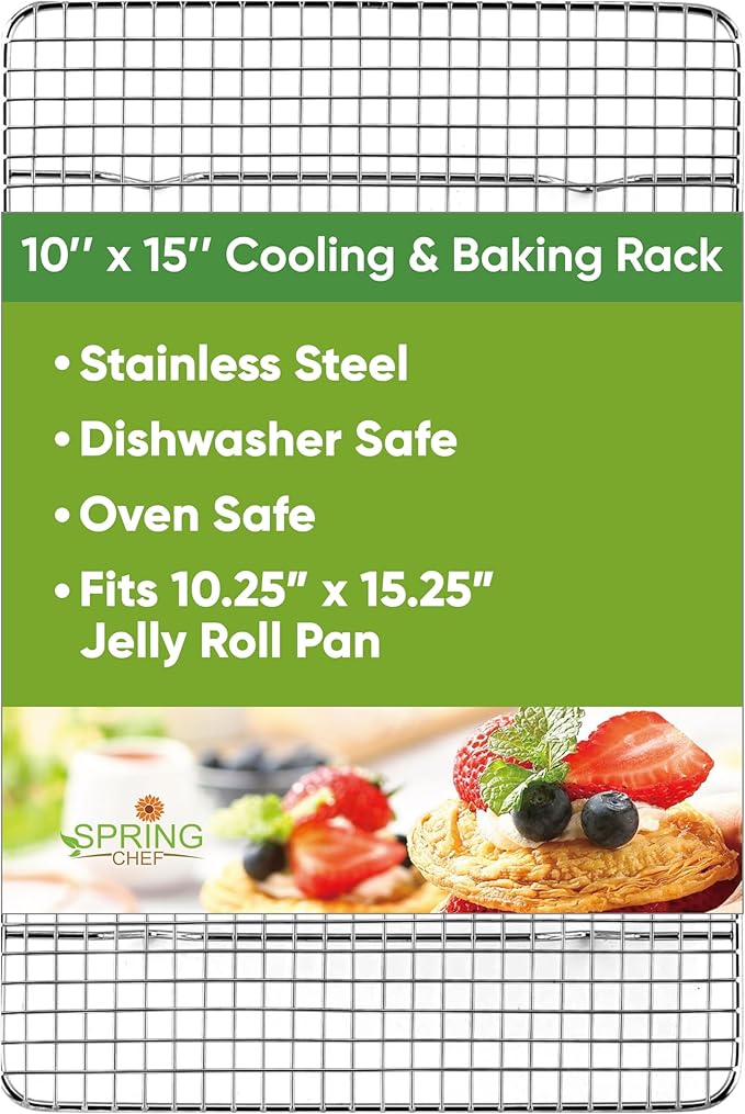 Spring Chef 10 x 15 Inch Stainless Steel Cooling Rack by SpringChef