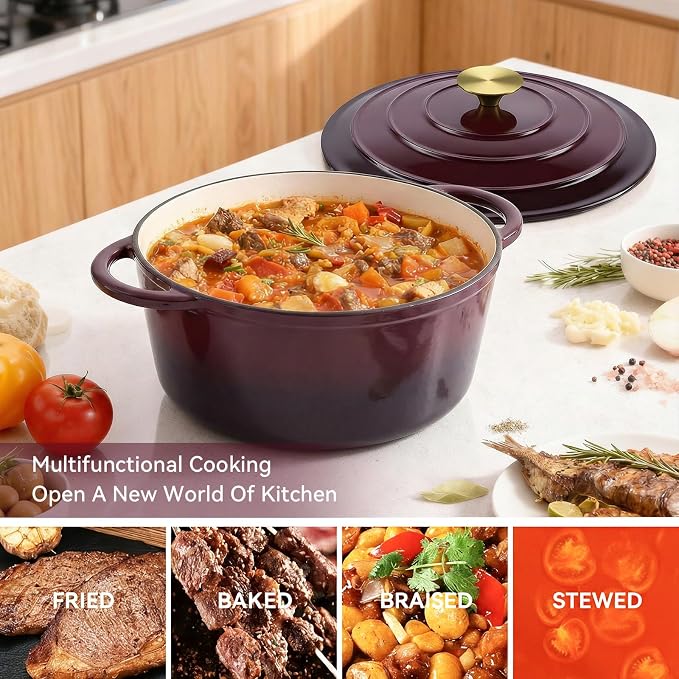 Miereirl 4.5 Quart Enameled Dutch Oven Pot - Image 4