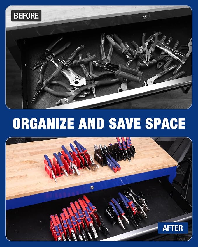 WORKPRO 4-Pack Plier Organizer Rack, Pliers Holder and Cutter Organizers - Image 3
