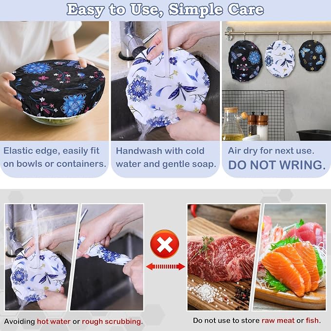 5-Size Reusable Beeswax Bowl Covers - Image 6