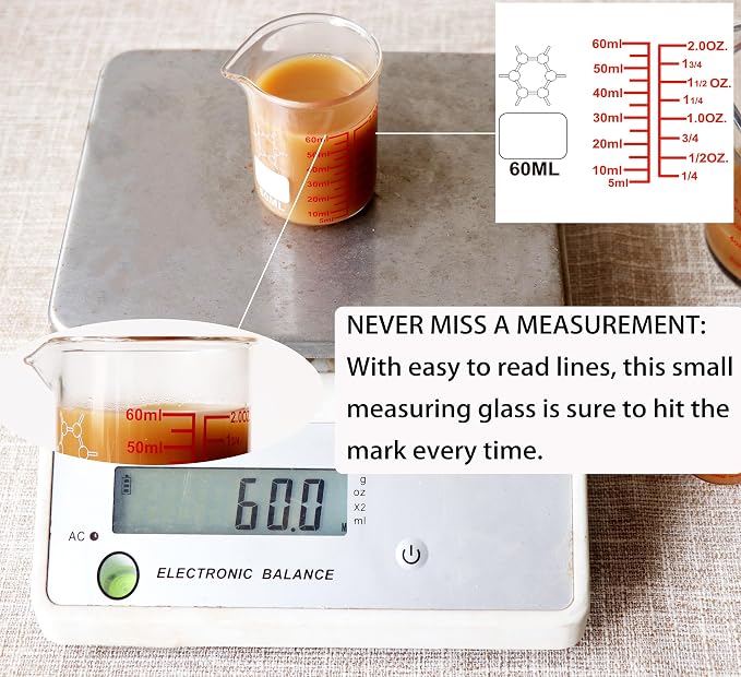 High Borosilicate Glass Measuring Cup-V-Shaped Spout，Glass Measuring Beaker - Image 3