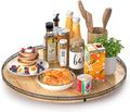 24" Lazy Susan Oak Wood Turntable Organizer by AMH