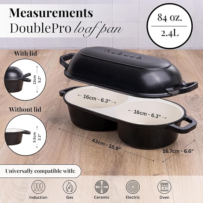 Dutch Oven for Sourdough Bread Baking – Enamelled Cast Iron Bread Loaf Pot – - Image 2