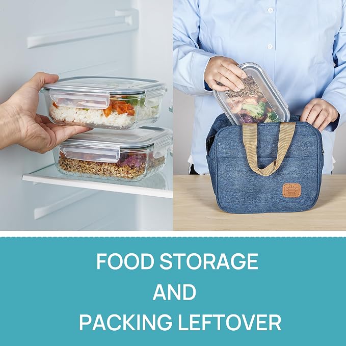 Vtopmart 5Pack 22oz Glass Storage Containers - Image 5