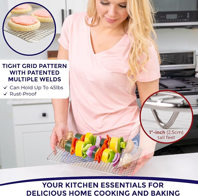 KITCHENATICS Heavy Duty Small Oven Cooling Racks - Image 4