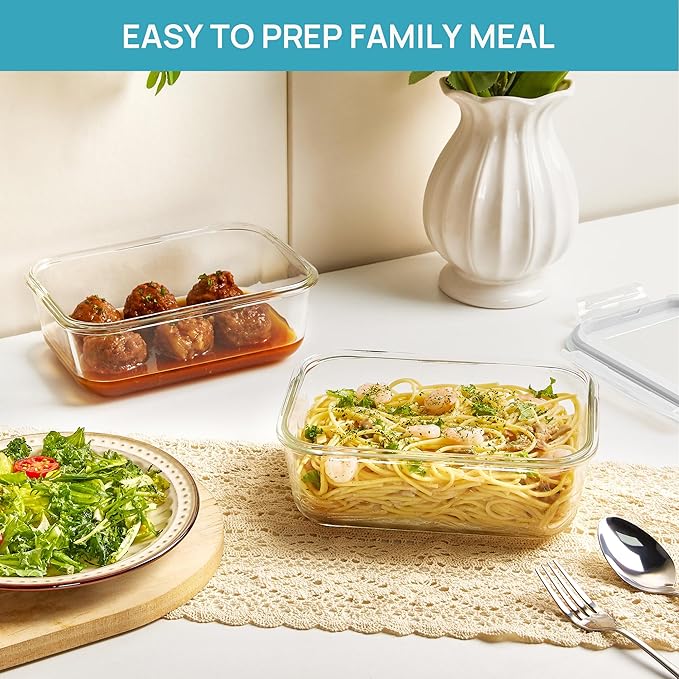 Vtopmart 2Pack 1860ml/63oz Large Glass Storage Containers - Image 5