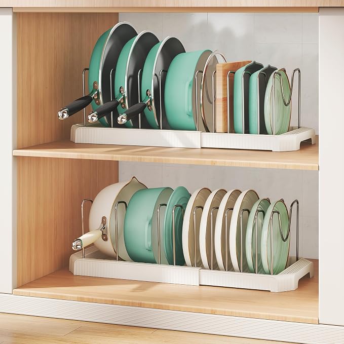 Pots and Pans Organizer for under Cabinet, Pan Pot Organizers inside Cabinet - Image 9