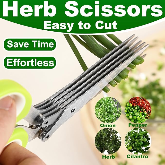 Heavy Duty Poultry Shears Herb Vegetable Salad Scissors 2pcs set, Kitchen Shears - Image 4