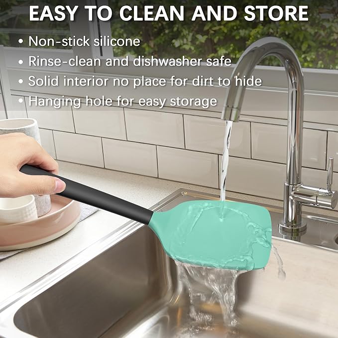 Coukre 2 Pack Silicone Spatula Set, High Heat Resistant, BPA Free Kitchen - Image 5