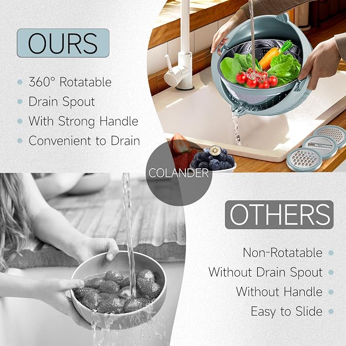 4-1 Strainer with Bowl & Spoons Set - Image 4