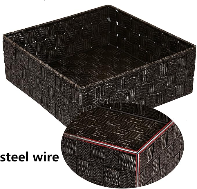 Posprica Woven Storage Baskets for Organizing, Small Baskets Cube Bin Container - Image 4