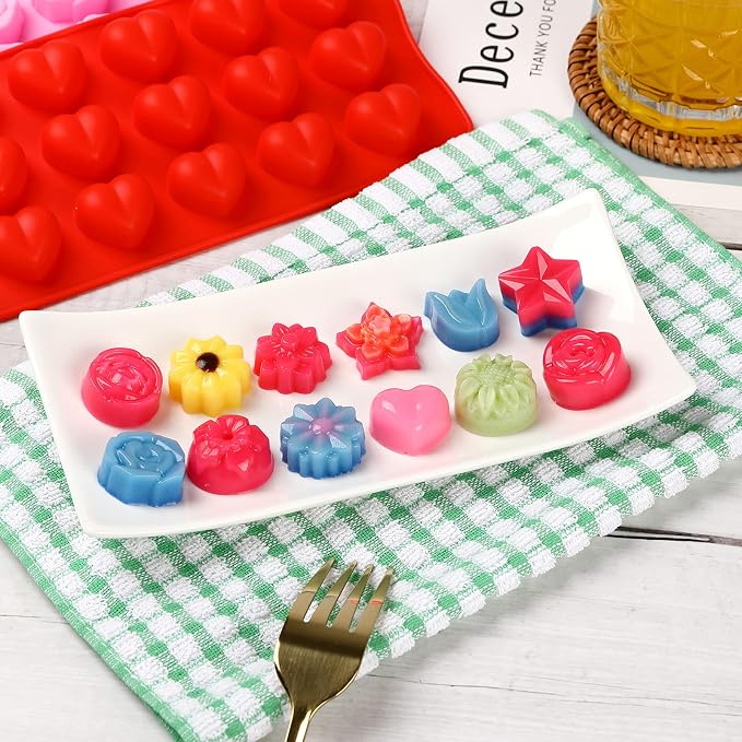 FIRETREESILVERFLOWER Flower Shape Chocolate Candy Molds Set, The stars - Image 7