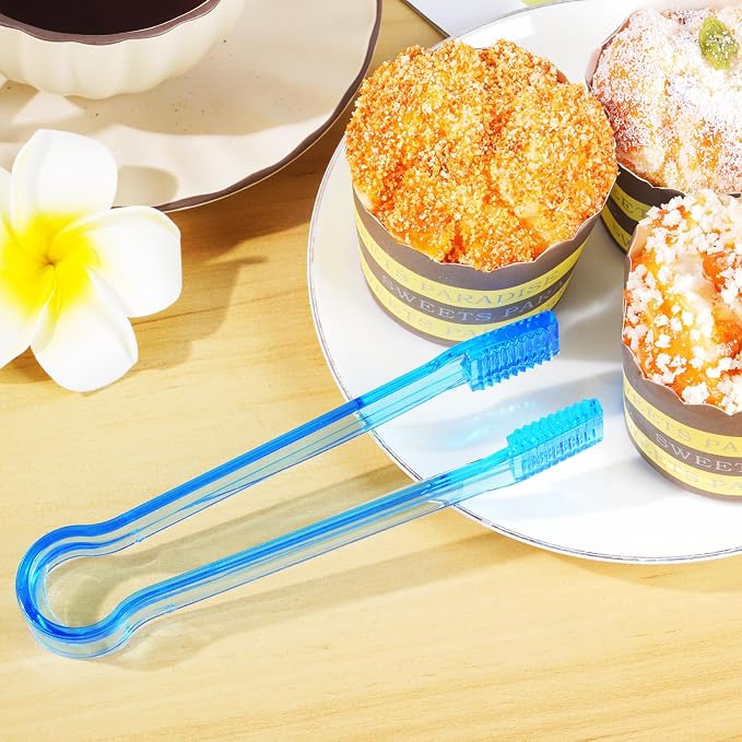 10 Pcs Plastic Buffet Serving Tongs, 6.3 Inches - Image 4