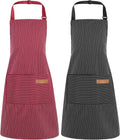 2 Pack Stripes Kids Apron, Kids Cooking Aprons by XLSXEXCL