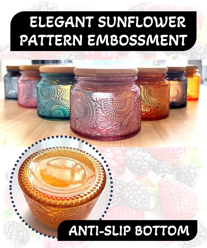 4 oz Pink Mini Glass Jars with Airtight Bamboo Lids 12 pack, Decorative Small - Image 4
