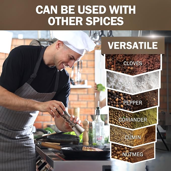 HOME EC Original Stainless Steel Salt or Pepper Grinder 1pk - Image 7