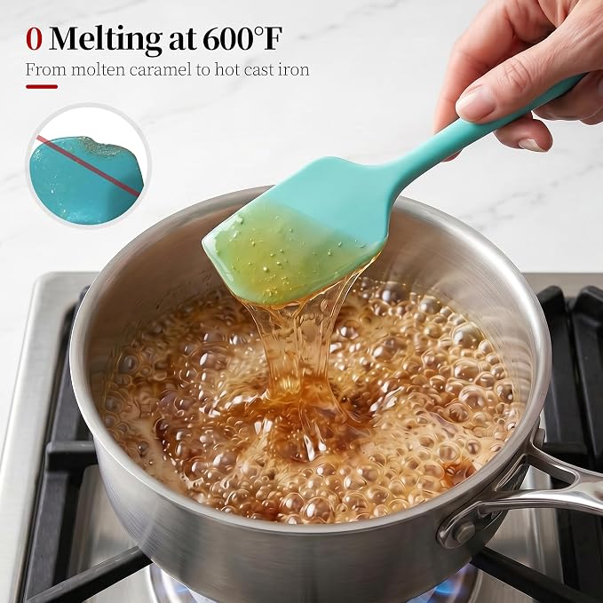 600ºF Heat Resistant Spatula, 11.34 inch High Heat Food Safe Semless Kitchen - Image 3