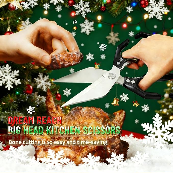Seattleget Multifunctional Heavy-Duty Kitchen Shears, Chicken Bone Scissors - Image 6