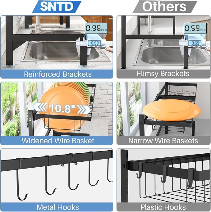 SNTD Over The Sink Dish Drying Rack - Image 4