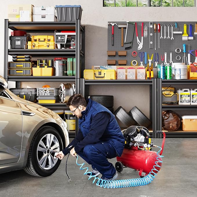 71"Hx28"Wx12"D Garage Shelving-5 Tier Garage Storage Shelves, Adjustable Heavy - Image 8