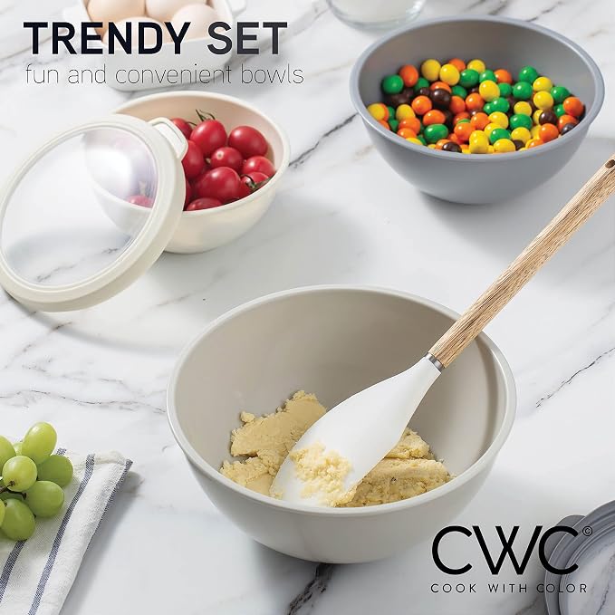 COOK WITH COLOR Mixing Bowls with TPR Lids - Image 7