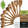 Wooden Utensil Set 11 Pcs by FyctioHome