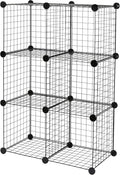 Amazon Basics 6-Cube Wire Grid Stackable Storage Organizer, Metal Shelving Unit by AmazonBasics