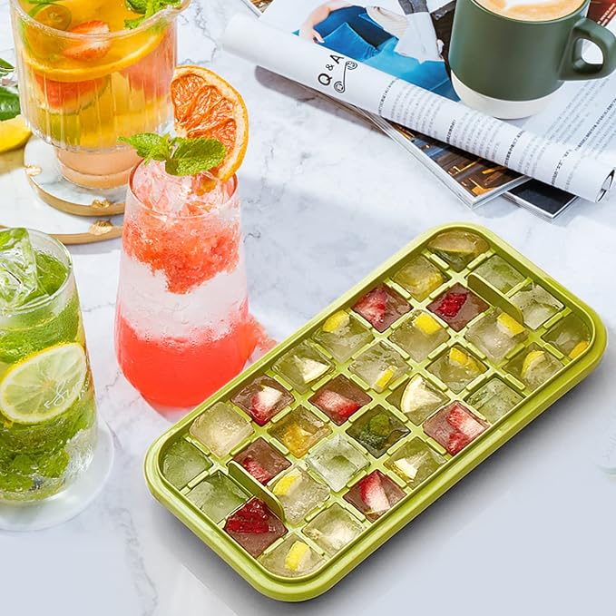 Ice Cube Tray with Lid and Bin, 2 Pack - Image 6