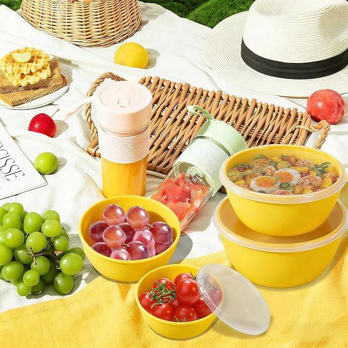 4-Piece Classic Plastic Prep Bowls - Image 8