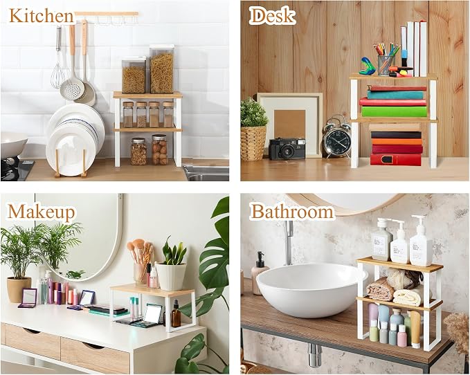Marsui 4 Pcs Kitchen Organizer Accessories Set Cabinet Organizer Shelf and - Image 7