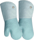 Professional Microwave Silicone Oven Mitts one Pair, Kitchen Mitten Set by REDLMLDETA
