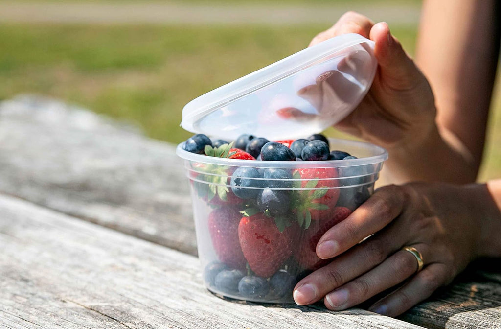 Deli Plastic Food Containers with Airtight Lids [50 Sets], Leakproof