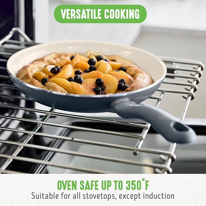 GreenLife Non Stick Fry Pan Set, Non-Toxic PFAS-Free Ceramic Skillets, - Image 9
