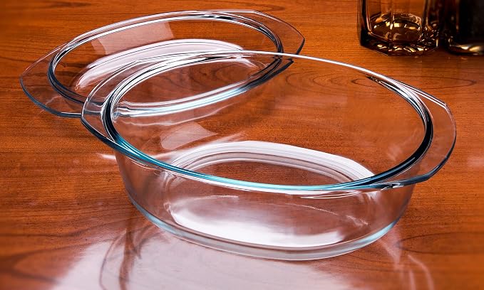 Oval Tempered Glass Casserole Dish, Tough Glass Casserole Baking Dish - Image 4