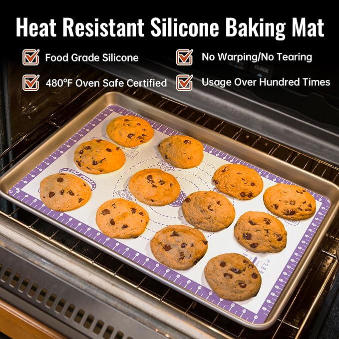Silicone Pastry Mat with 10 Useful Recipes, Silicone Mat - Image 6