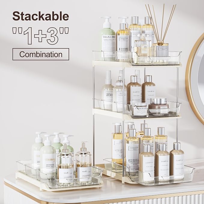 Delamu 2-Tier Multi-Purpose Bathroom Under Sink Organizers and Storage - Image 3
