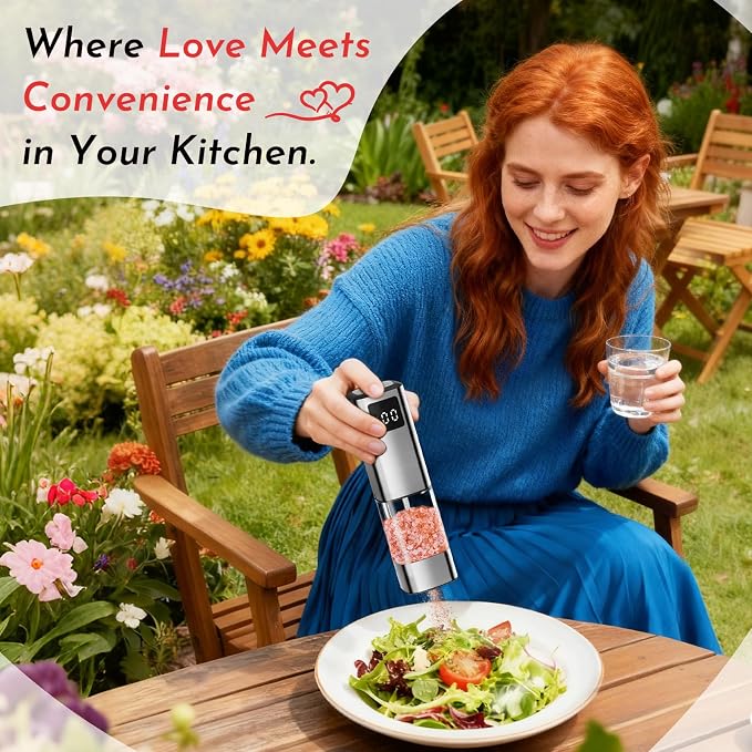 Upgraded Larger Capacity Electric Salt and Pepper Grinder Set Rechargeable - Image 7