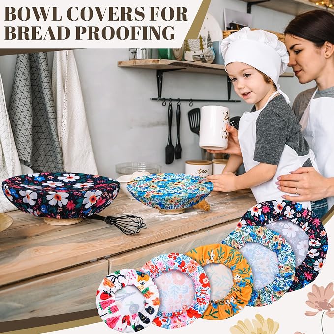10 Pack Cloth Bowl Covers for Bread Rising - Image 7