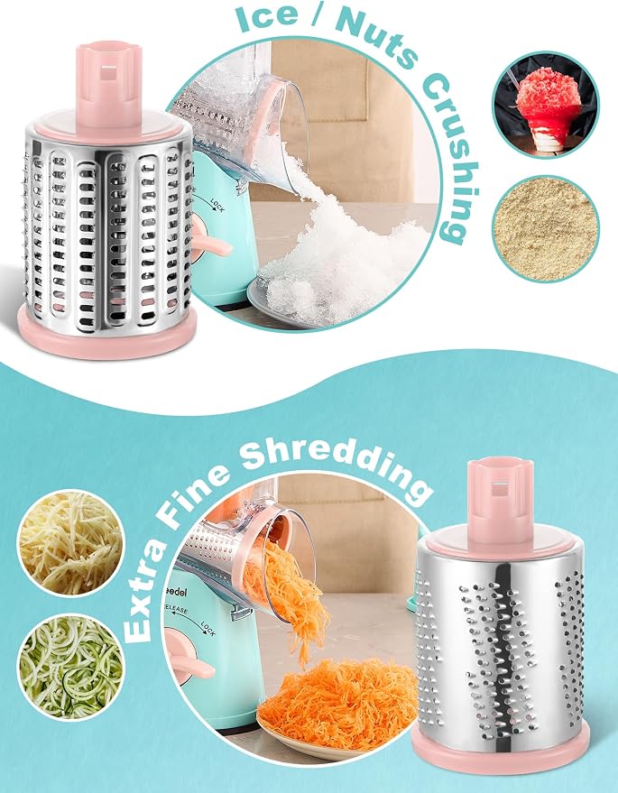Geedel Rotary Cheese Grater Cheese Shredder - Image 3