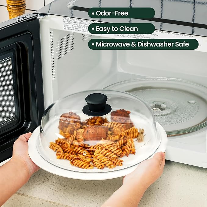 2 in 1, Glass Microwave Splatter Cover - Image 4