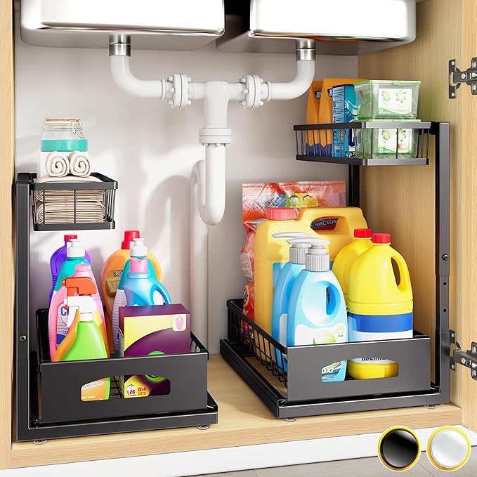 Under Sink Organizer, 2 Pack Cabinet Organizer - Image 9