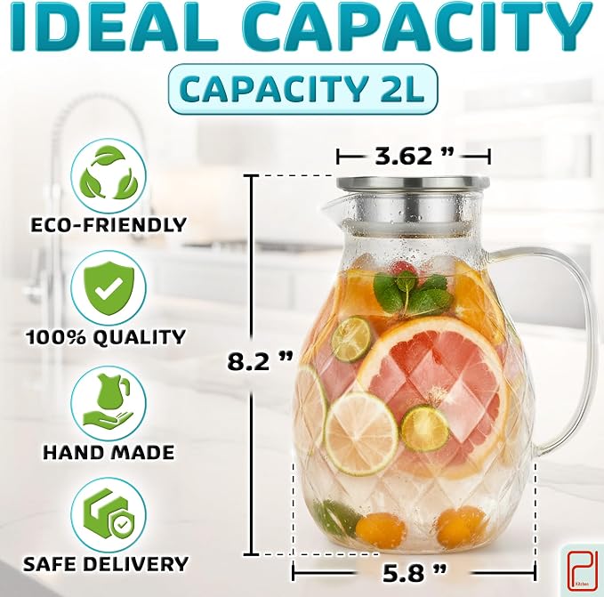 Premium Borosilicate Glass Pitcher - Image 2