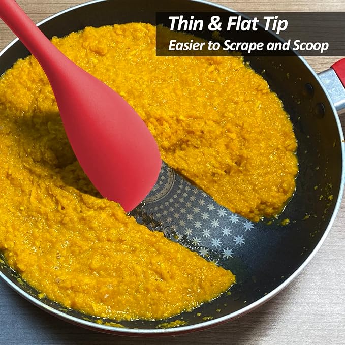 Upgrade Silicone Spatula Spoon Set, VOVOLY Heat Resistant Rubber Spoonula - Image 5