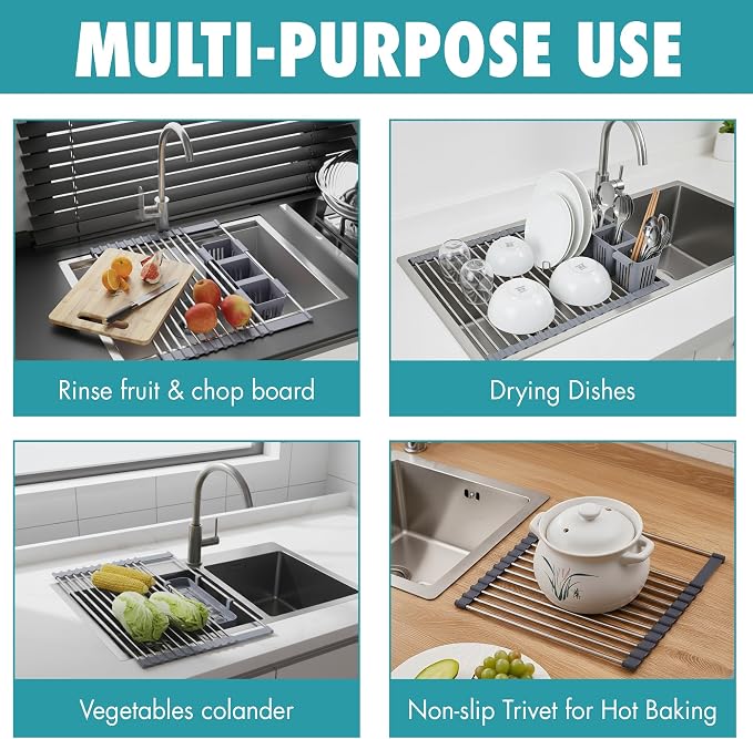 Havenity™ Expandable Roll Up Dish Drying Rack - Image 6