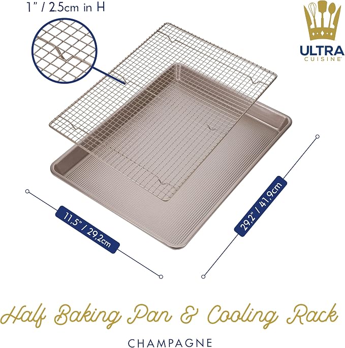 Ultra Cuisine Wire Rack Baking Sheet Pan Set - Image 2